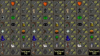 60 Attack Builds finished GUIDE Maxed Pure Rune Pure and Piety 70def OSRS [upl. by Nosoj]