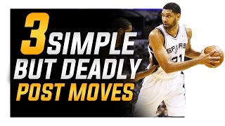 3 Simple BUT Deadly Post Moves Footwork For Centers and Power Forwards [upl. by Cozmo864]