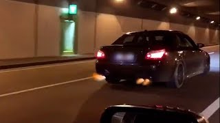 BMW M5 E60 V10 Supercharger 360kmh Autobahn amp Tunnel SOUND [upl. by Eberto]