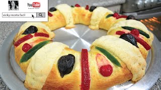 Cómo hacer ROSCA DE REYES  VickyRecetaFacil [upl. by Lesslie]