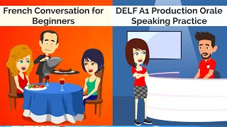 Beginners French Conversation  DELF A1 Production Orale French Dialogue with English Subtitles [upl. by Newmann47]