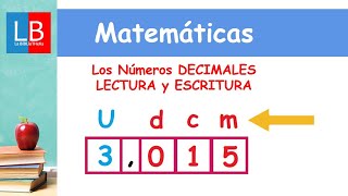 Los Números DECIMALES LECTURA y ESCRITURA ✔👩‍🏫 PRIMARIA [upl. by Ecar445]