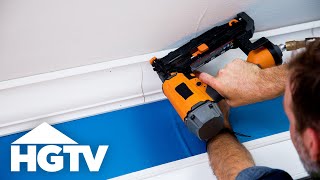 How to Install Crown Molding  HGTV [upl. by Treblih]