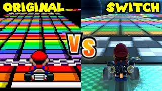 Mario Kart 8 Deluxe  Retro Track Comparison Switch vs SNES N64 GBA GCN DS Wii 3DS [upl. by Sandi]