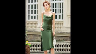 Classic Elegance Satin Slip Dress [upl. by Olfe]