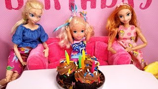 Elsas BIRTHDAY  Special guests  Elsa amp Anna toddlers  party  pinata  Barbie  cake  gifts [upl. by Amoakuh]