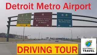 Driving with Scottman895 Detroit Metro Airport Driving Tour [upl. by Notsirhc242]