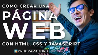 Como crear una página web con HTML CSS y Javascript 👩‍💻 [upl. by Ecinert]