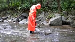 REGENPAARORANGE SHINY PVC RAINCOAT [upl. by Adair]