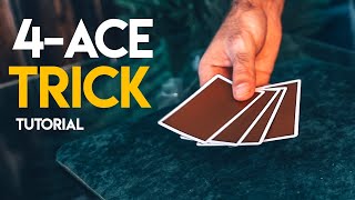 Card Magic Tutorial  How to Change 4 Cards Into Aces EASY [upl. by Bradeord145]