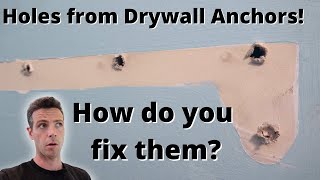 Fixing Big Holes from Drywall Anchors [upl. by Attenor]