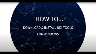 NDI Tutorial How to Install NDI Tools [upl. by Natassia126]