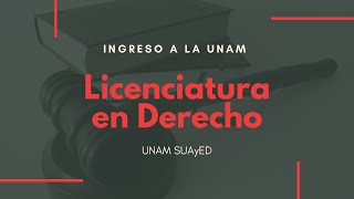 Licenciatura en Derecho UNAM Sistema SUAyED  Toda la información [upl. by Boutis641]