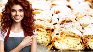 AUTHENTIC Hungarian Cheese Strudel Recipe HOW to Make Cheese Strudel [upl. by Adlemi]