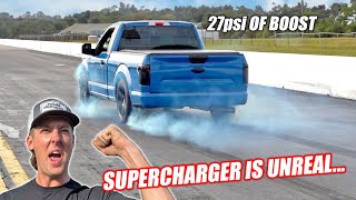 Our Whipple Supercharged F150 is Complete ITS INSANE HUGE 4wd Burnouts [upl. by Emogene]