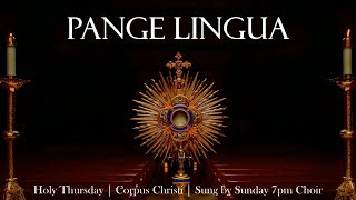 Pange Lingua  Catholic Hymn amp Chant  Holy ThursdayCorpus Christi  Latin w English translation [upl. by Airdni890]