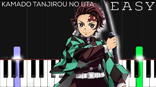 Demon Slayer  Kimetsu no Yaiba Ep19 ED  “Kamado Tanjiro no Uta”  EASY Piano Tutorial [upl. by Atnek]