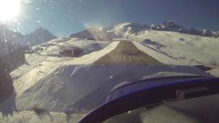 Winter Landing and Takeoff from Courchevel LFLJ [upl. by Aiouqahs629]