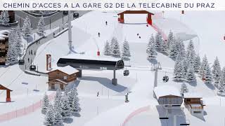 NOUVELLE TÉLÉCABINE DU PRAZ  Courchevel Les 3 Vallées [upl. by Behm16]