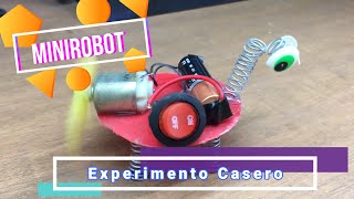 Como hacer un robot casero  How to make a mini robot bug  Experimentos caseros [upl. by Shoemaker]