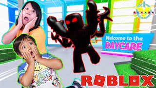 Ryan is a Baby in Roblox Let’s Play Roblox Day Care 2 with Ryan’s Mommy [upl. by Bonner]