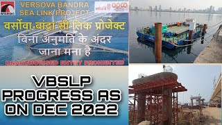 Versova Bandra Sea Link Progress Dec 2022 [upl. by Yanad]