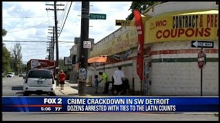 Dozens arrested with gang ties in southwest Detroit [upl. by Lapotin]