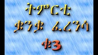 française pour debutant ትምርቲ ቃንቃ ፈረንሳ [upl. by Arick191]