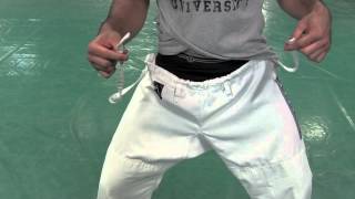 How to Tie Your JiuJitsu Pants w Rener Gracie [upl. by Gavrilla925]