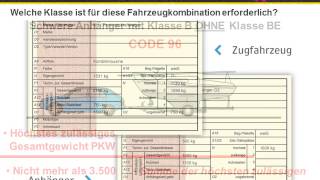 Führerschein Anhänger mit B Lenkberechtigung BE [upl. by Cassiani]