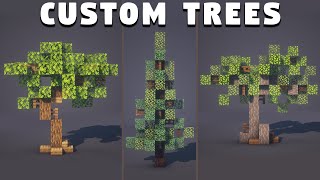 How to Build Custom Trees in Minecraft Tutorial [upl. by Karalynn]