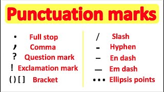 PUNCTUATION 📚  English Grammar  How to use punctuation correctly [upl. by Annairda813]