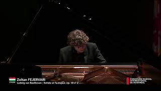 Zoltán Fejérvári performs Beethoven Sonata op 10 no 2 [upl. by Nylasej]