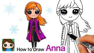 How to Draw Anna  Disney Frozen 2 [upl. by Oznerol]