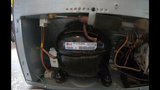 Cutting open a failed LG refrigerator compressor [upl. by Edrock]