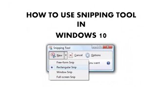 How to Use Snipping Tool in Microsoft Windows 10 Tutorial [upl. by Atibat291]