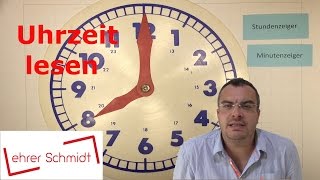 Uhr lesen  Uhrzeit  Sachunterricht  Zeit  Lehrerschmidt [upl. by Barnum475]