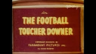 Popeye The Sailor  quotFootball Toucher Downerquot 1937 Opening amp Closing Titles 1987 Colorized Print [upl. by Lathrop16]