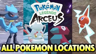 EVERY POKEMON LOCATION in POKEMON LEGENDS ARCEUS All Rare Pokemon [upl. by Sualkcin]