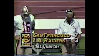 1985 NFL Week 3 San Francisco 49ers at LA Raiders [upl. by Ludewig939]