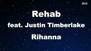 Rehab ft Justin Timberlake  Rihanna Karaoke 【No Guide Melody】 Instrumental [upl. by Kalvn]