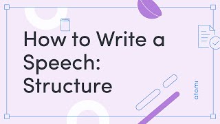 English Language How to Write a Speech Structure [upl. by Anaujait]