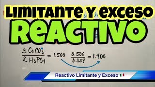 Reactivo LIMITANTE y en EXCESO muy fácil [upl. by Yraeg118]