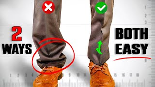 How To Hem Your Dress Pants AT HOME  DIY Tailoring [upl. by Egreog862]