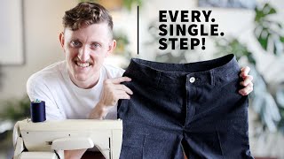 How to Sew Mens Pants [upl. by Soinotna]