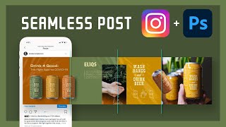 How to Design an Engaging Seamless Image Post in Instagram Photoshop Tutorial [upl. by Eugaet]