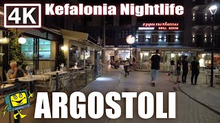 Argostoli  Kefalonia  Greece  Nightlife Walk 4K [upl. by Lutero853]