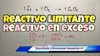 Reactivo LIMITANTE y en EXCESO bien fácil [upl. by Sherm]