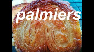 Palmiers AKA Palm trees crispy puff pastry biscuit [upl. by Cointon111]