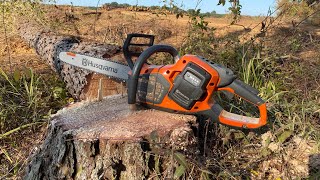 Husqvarna 540i xp battery powered saw will it fell trees  let’s test it [upl. by Beitz]